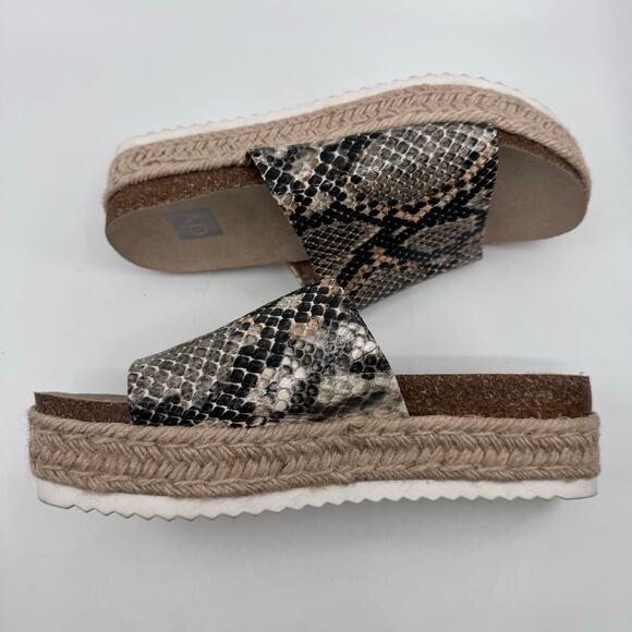 DV Dolce Vita Ilkie Platform Espadrilles Slide Sandals Animal Print Womens 8.5 - Picture 4 of 9